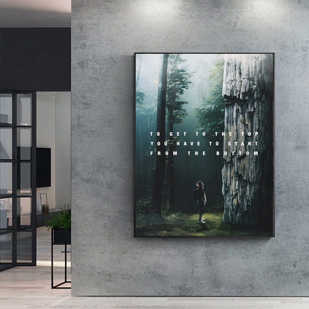 Modern Wall Decor Canvas Inspirational Quotes Painting Wall Art Poster Hit - Lumina shop