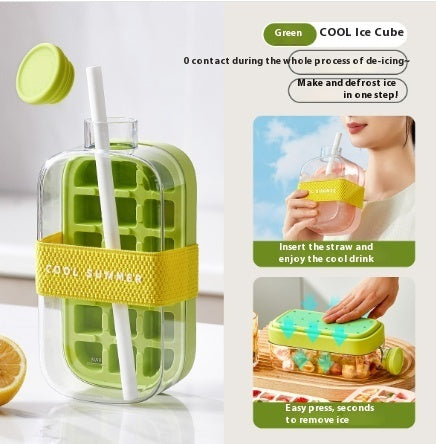 One-Click Molding Cooling Cup,Instant Ice Maker,Zero-Contact Design,Straw Included,Curling Mold,Portable & Stylish Chilled Drink - Lumina shop