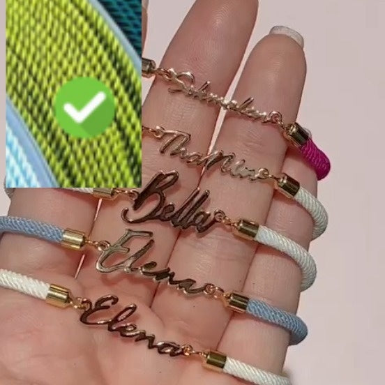 Personalized Colorful Rope Chain Custom Name Bracelet Personalized Adjustable Name Jewelry For Girls - Lumina shop