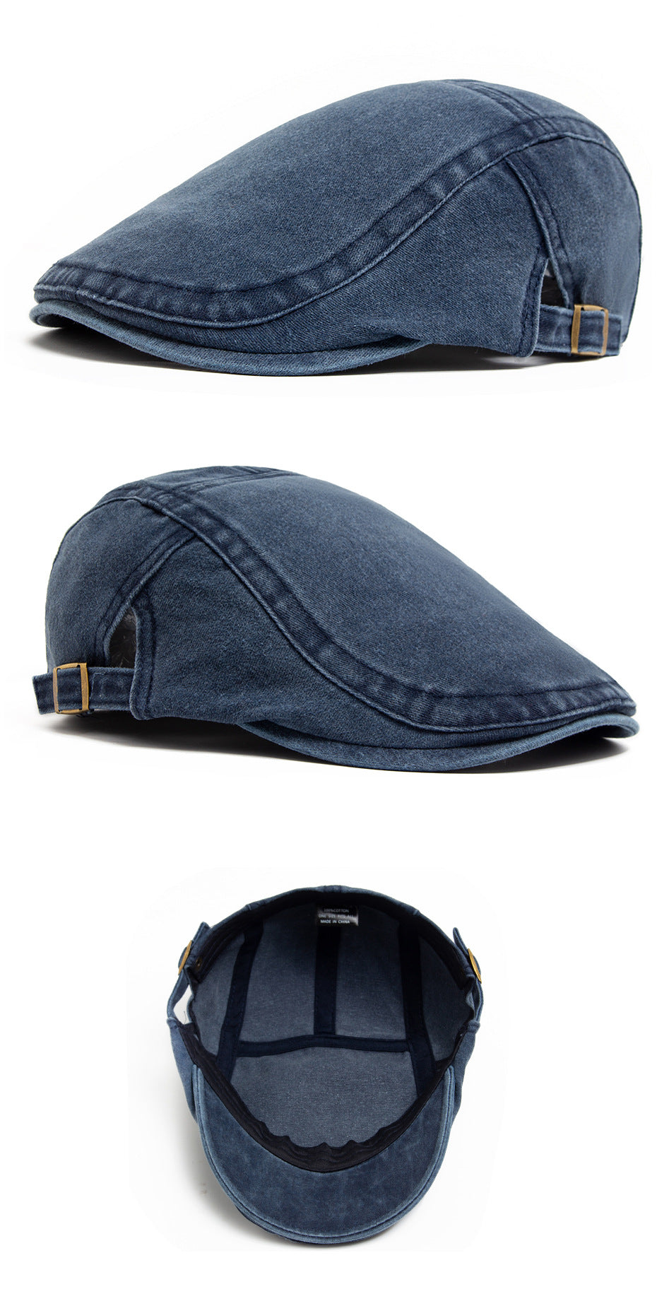 Retro Washed Denim Hat – Unisex Cowboy Beret Fashion Casual Baseball Cap | Luminashop