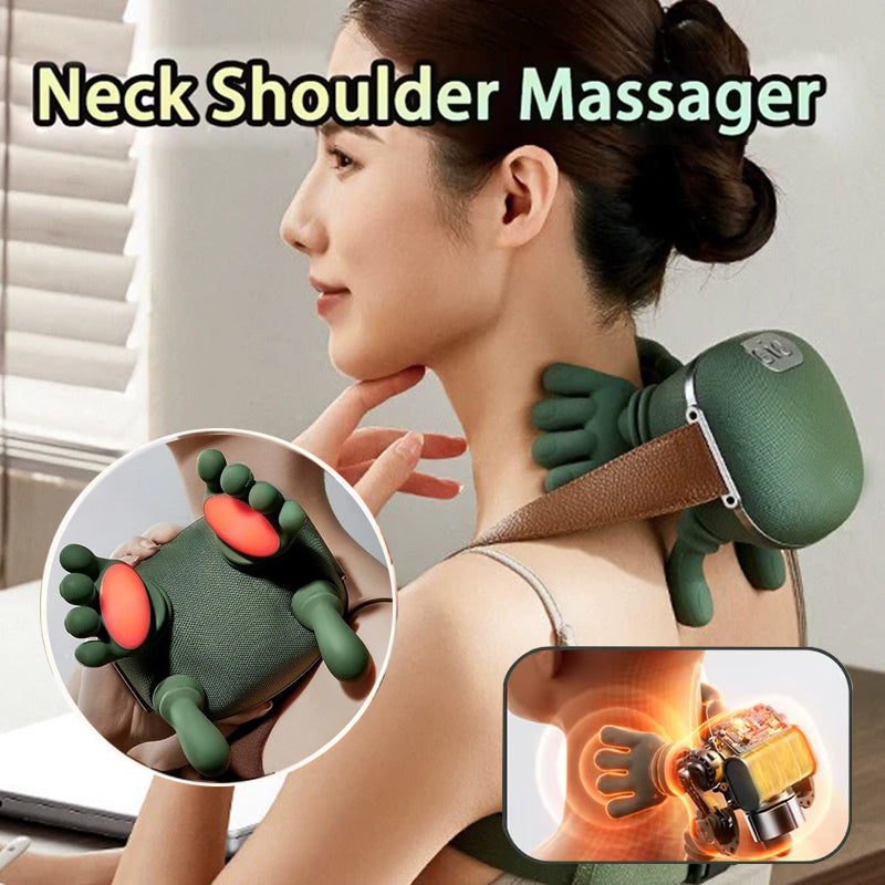 Electric Neck And Shoulder Muscle Massager Wireless Shoulder And Back Kneading Massage Shawl Neck Masajeador Relax Pain Relief - Lumina shop