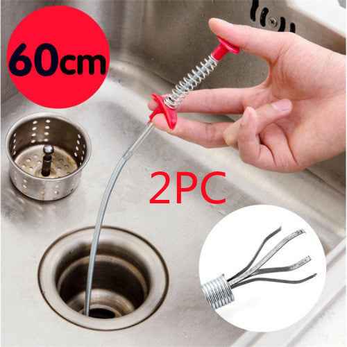 60CM Sewer Dredger Spring Pipe Hair Drain Clog Remover Cleaning Tools Household For Kitchen Sink Kitchen Gadgets