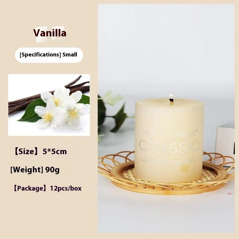 Cylindrical Color Aromatherapy Candle Brilliant Fragrance Candle Smokeless Candles - Lumina shop