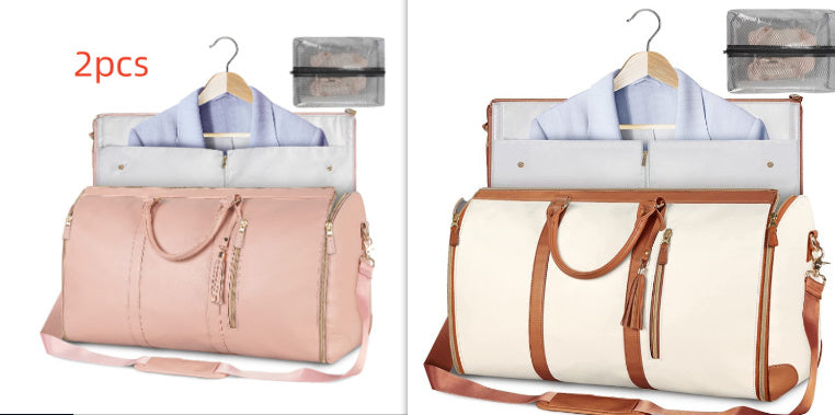 Large Capacity Travel Duffle Bag Women's Handbag Folding Suit Bag Waterproof Clothes Totes - My Store