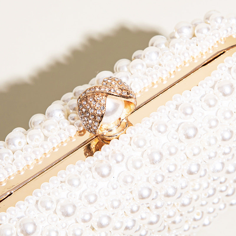 Women's Pearl Clutch Bag - Elegant Fashion Clutch for Dinner Events - My Store
