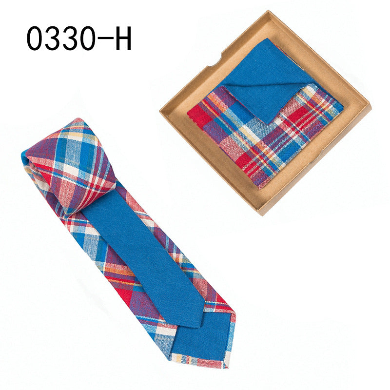 Men's Tie Floral Print Pocket Square Cotton Tie - Lumina shop