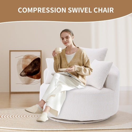 Single-seat Compression Chair, Crochet Yarn Material, Full Sponge Compression Swivel Chair,Compression Chair - Lumina shop