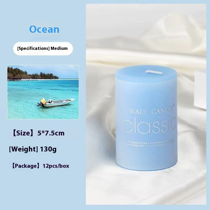 Cylindrical Color Aromatherapy Candle Brilliant Fragrance Candle Smokeless Candles - Lumina shop