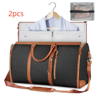 Large Capacity Travel Duffle Bag Women's Handbag Folding Suit Bag Waterproof Clothes Totes - My Store