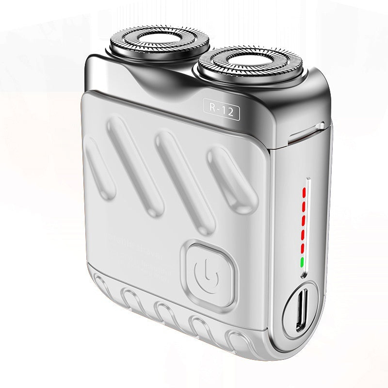 Portable Rotary Dual Ring Electric Shaver Men Travel Mini Shaver Blade Head Rechargeable Pocket Razors - My Store