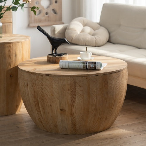 Vintage Style Bucket Shaped Coffee Table Set For Office, Dining Room And Living Room - Lumina shop