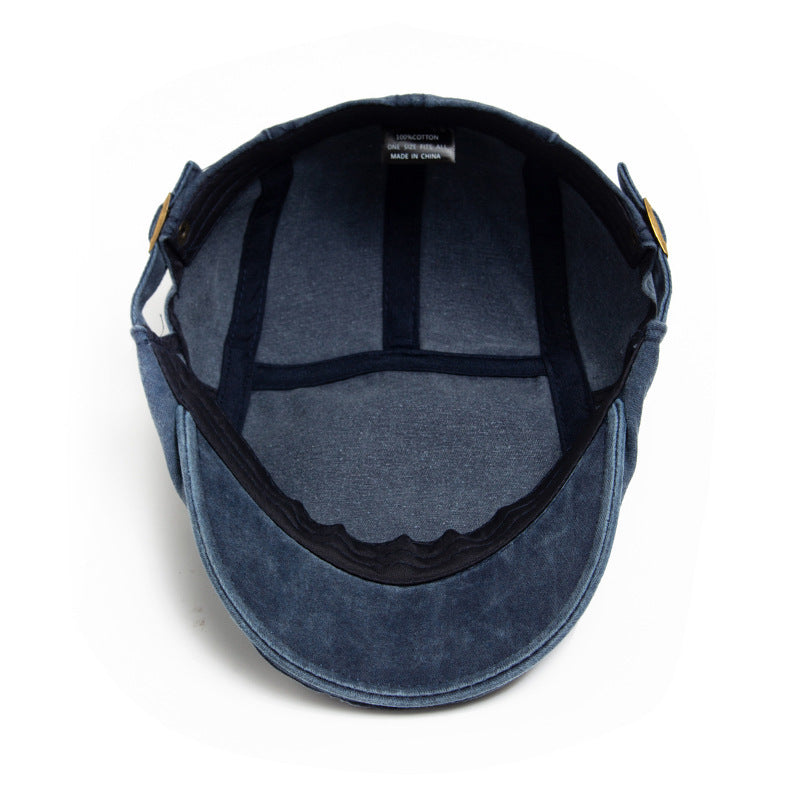 Retro Washed Denim Hat Cowboy Beret Fashion Casual Baseball Cap - My Store