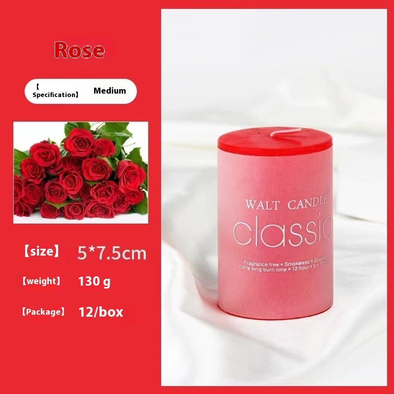 Cylindrical Color Aromatherapy Candle Brilliant Fragrance Candle Smokeless Candles - Lumina shop