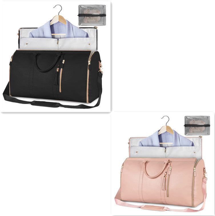 Large Capacity Travel Duffle Bag Women's Handbag Folding Suit Bag Waterproof Clothes Totes - My Store
