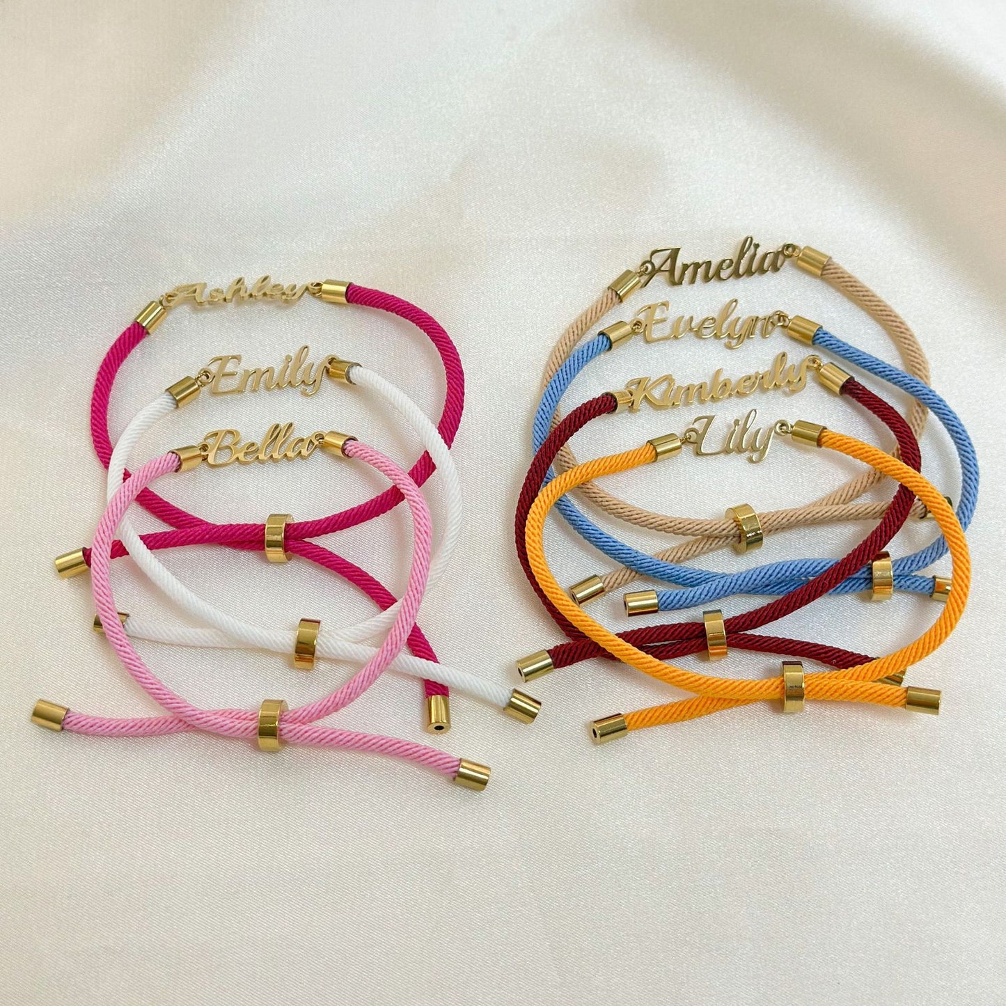 Personalized Colorful Rope Chain Custom Name Bracelet Personalized Adjustable Name Jewelry For Girls - Lumina shop