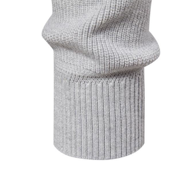 Men's Knitted Zipper Sweater - Fashion Slim Solid Color Half Turtleneck Long Sleeve Top