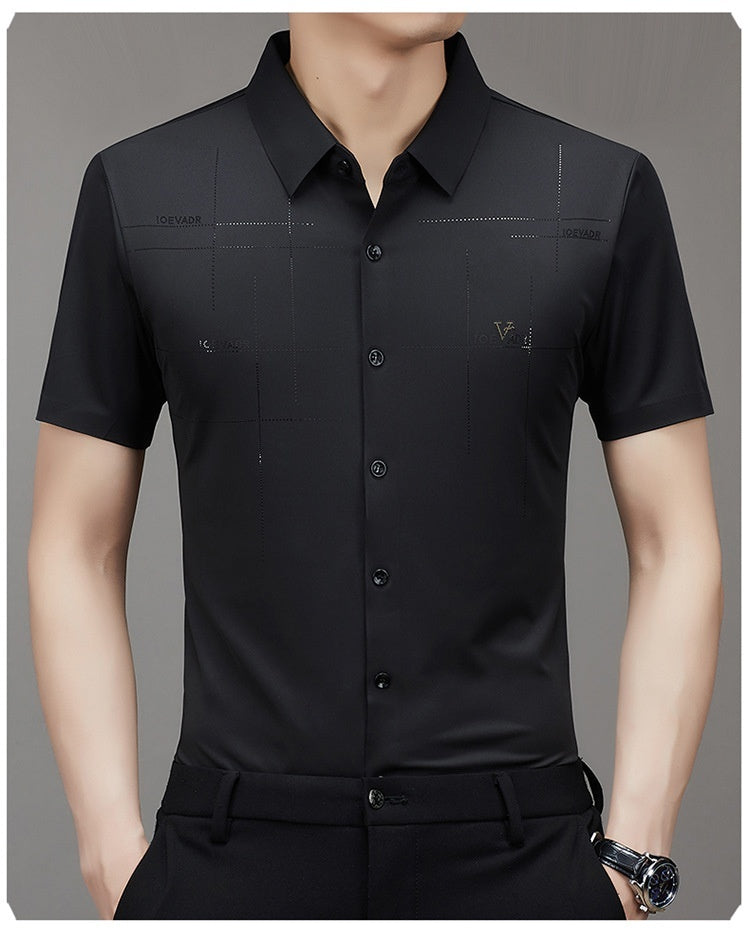 Summer New Men's Short-sleeved Shirt Seamless Business Shirt - Lumina shop