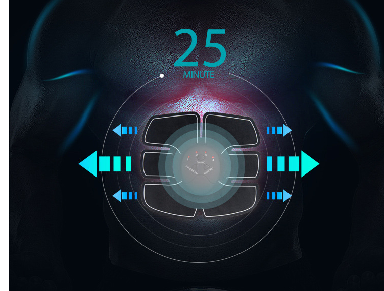 Smart Rechargeable Abdominal Patch – EMS Muscle Stimulator for Abs Toning & Fat Burning Fitness Training | Luminashop