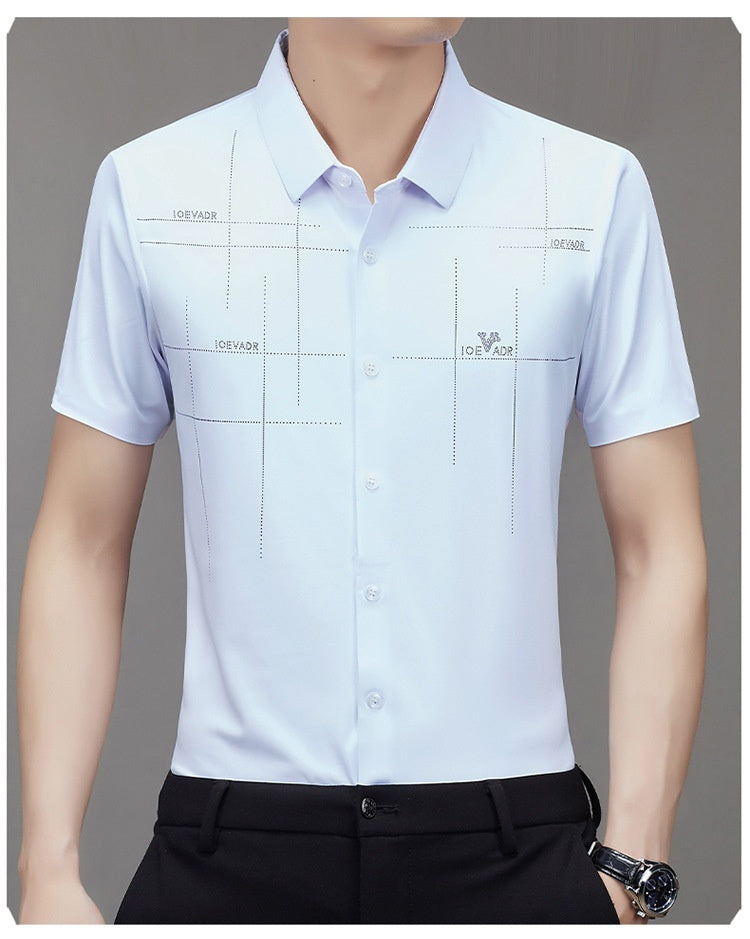 Summer New Men's Short-sleeved Shirt Seamless Business Shirt - Lumina shop