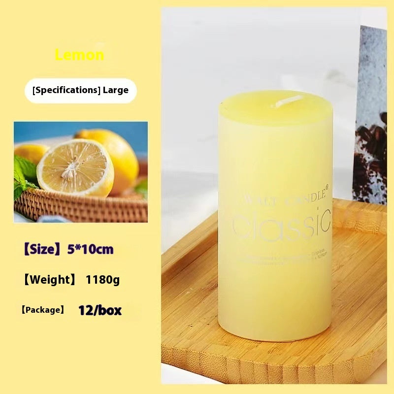 Cylindrical Color Aromatherapy Candle Brilliant Fragrance Candle Smokeless Candles - Lumina shop