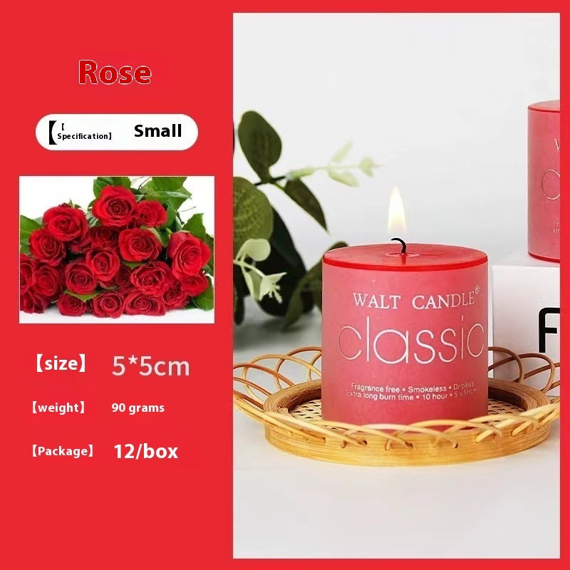 Cylindrical Color Aromatherapy Candle Brilliant Fragrance Candle Smokeless Candles - Lumina shop