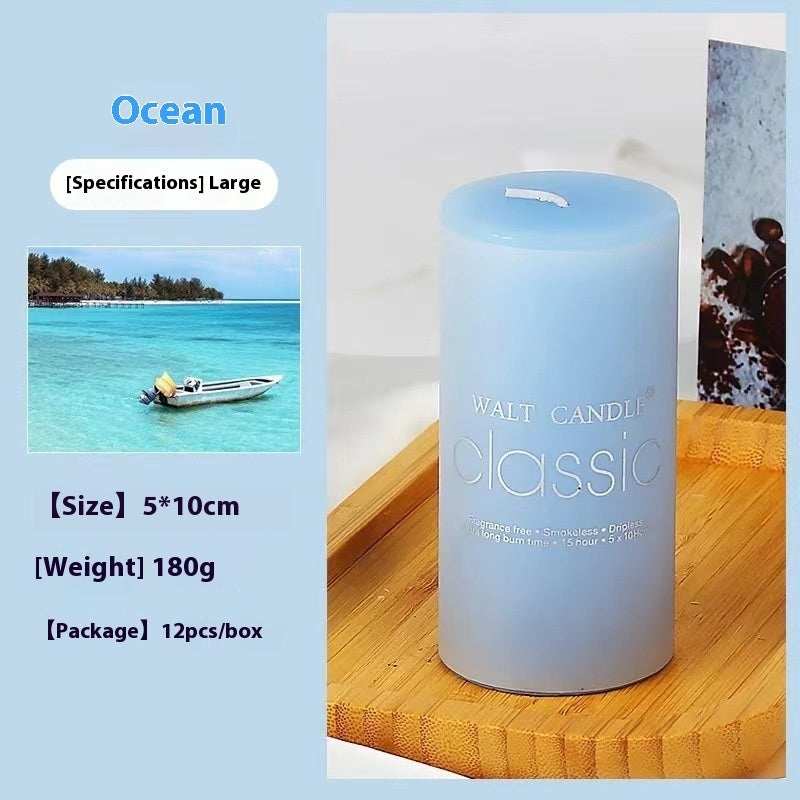 Cylindrical Color Aromatherapy Candle Brilliant Fragrance Candle Smokeless Candles - Lumina shop