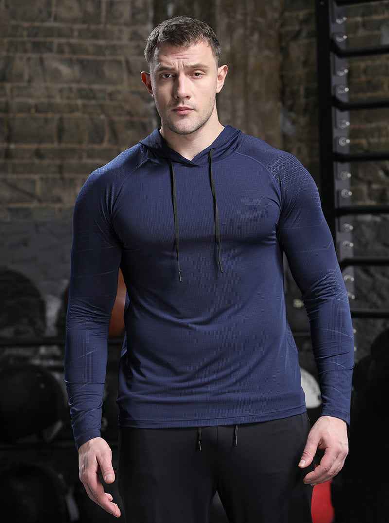 Men's Long-sleeved Hooded Sports T-shirt Sun-proof Sweater