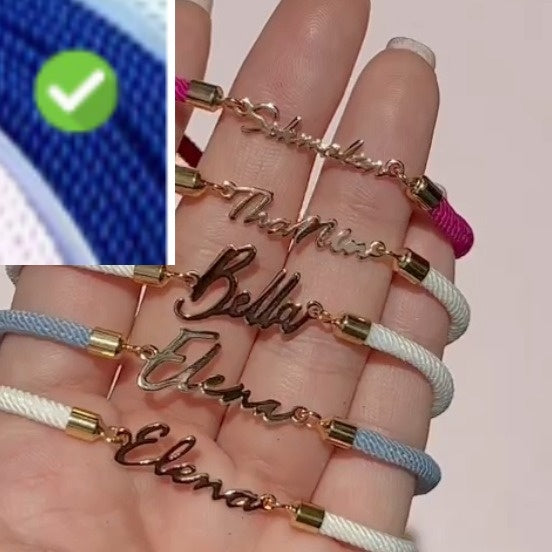 Personalized Colorful Rope Chain Custom Name Bracelet Personalized Adjustable Name Jewelry For Girls - Lumina shop