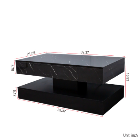 6.93IN High LED Coffee Table – Modern Living Room Centerpiece with Ambient Lighting | Luminashop