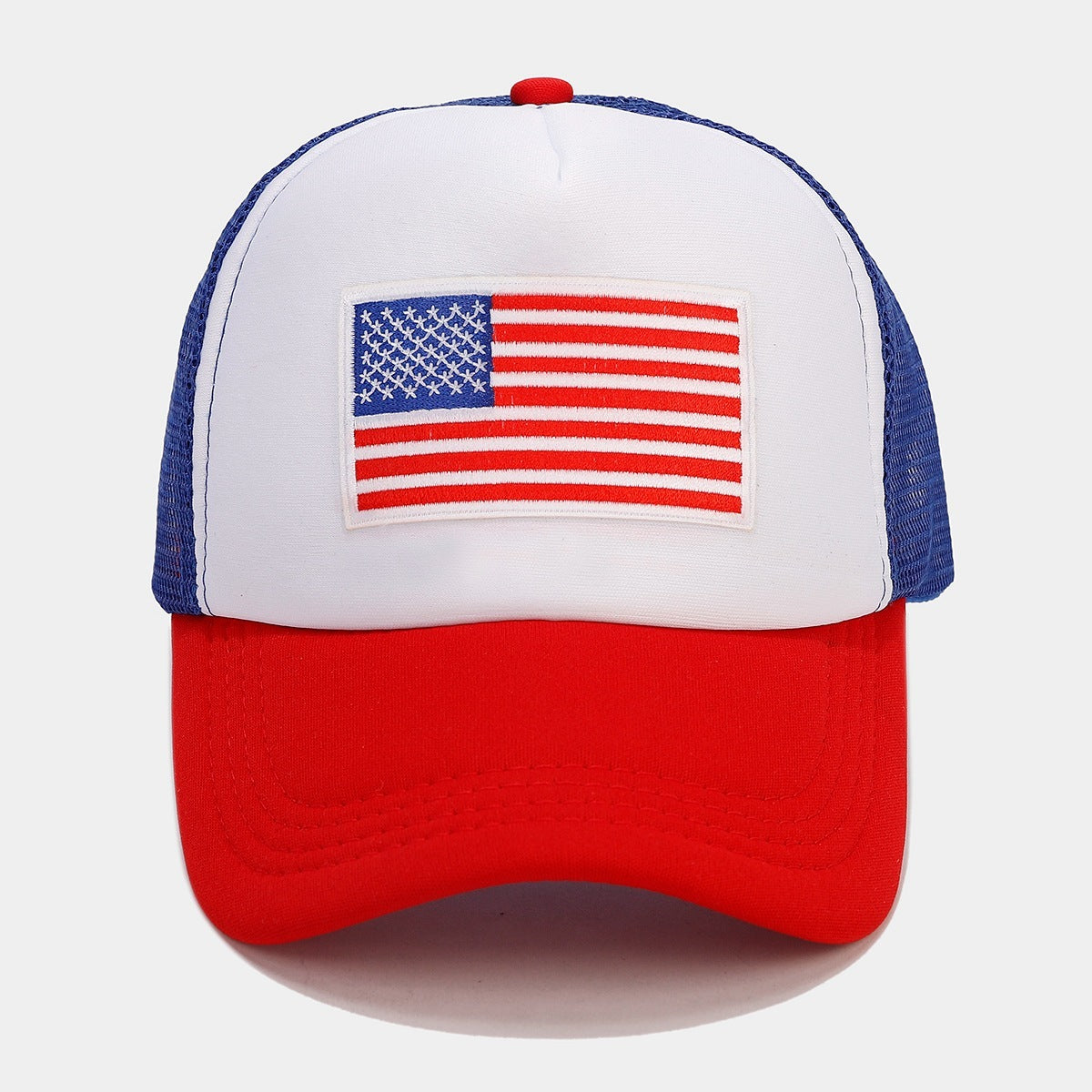 Red And Blue Contrast Mesh Breathable Space Cotton Baseball Cap - Lumina shop