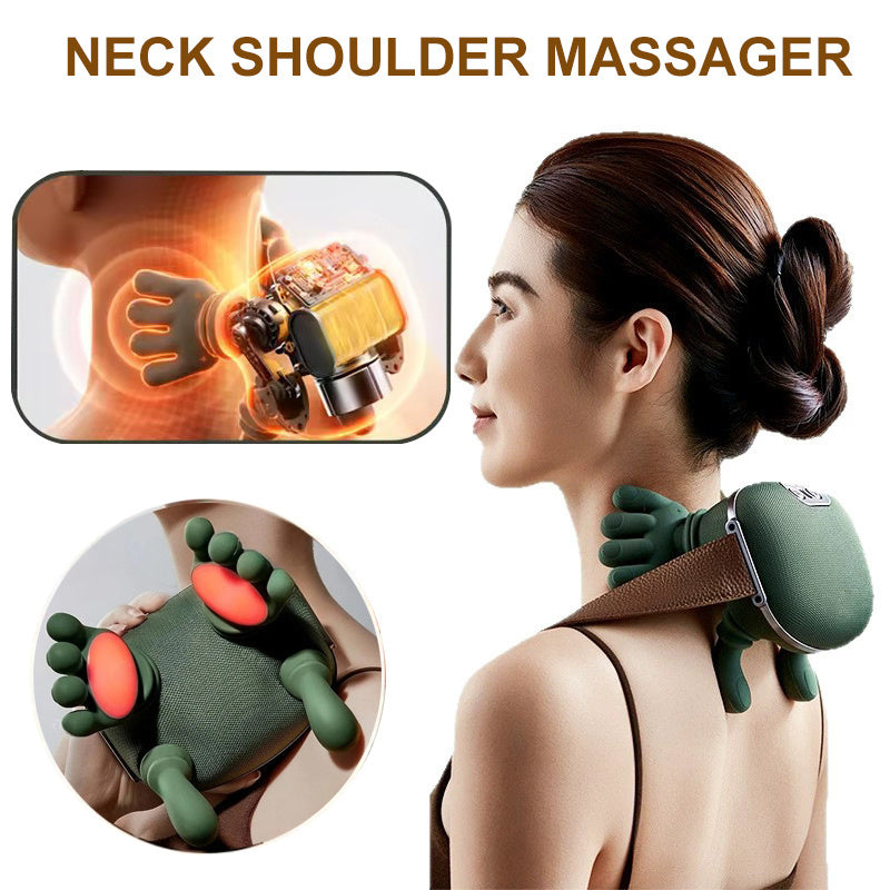 Electric Neck And Shoulder Muscle Massager Wireless Shoulder And Back Kneading Massage Shawl Neck Masajeador Relax Pain Relief - Lumina shop