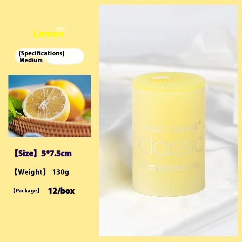 Cylindrical Color Aromatherapy Candle Brilliant Fragrance Candle Smokeless Candles - Lumina shop