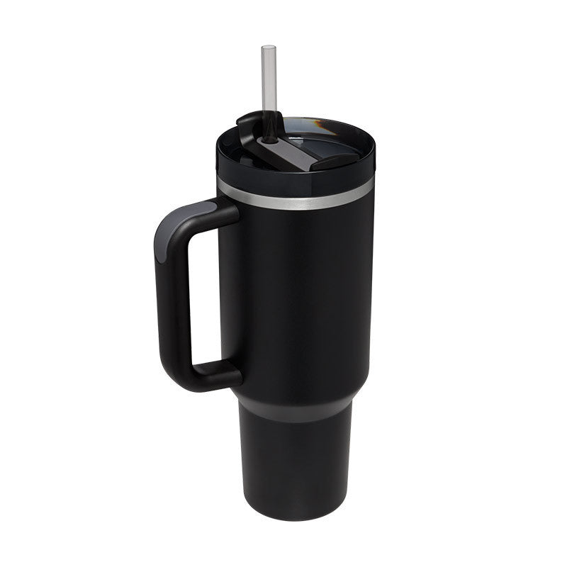 40 Oz Tumbler With Handle Straw Insulated, Stainless Steel Spill Proof Vacuum Coffee Cup Tumbler With Lid Tapered Mug - Lumina shop