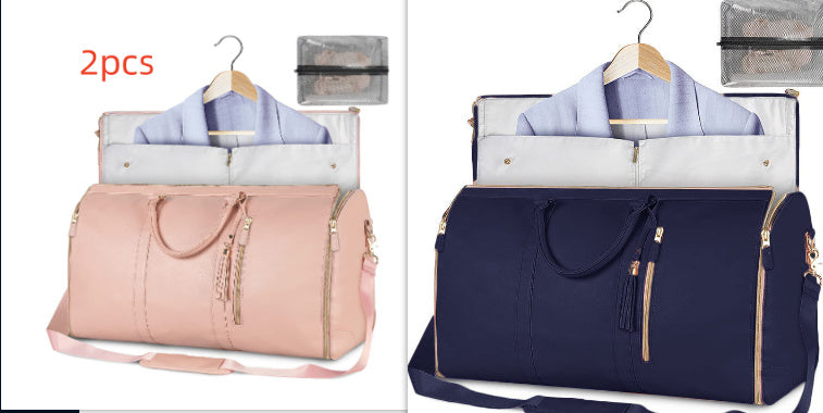 Large Capacity Travel Duffle Bag Women's Handbag Folding Suit Bag Waterproof Clothes Totes - My Store