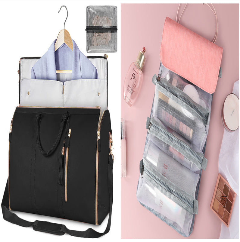 Large Capacity Travel Duffle Bag Women's Handbag Folding Suit Bag Waterproof Clothes Totes - My Store