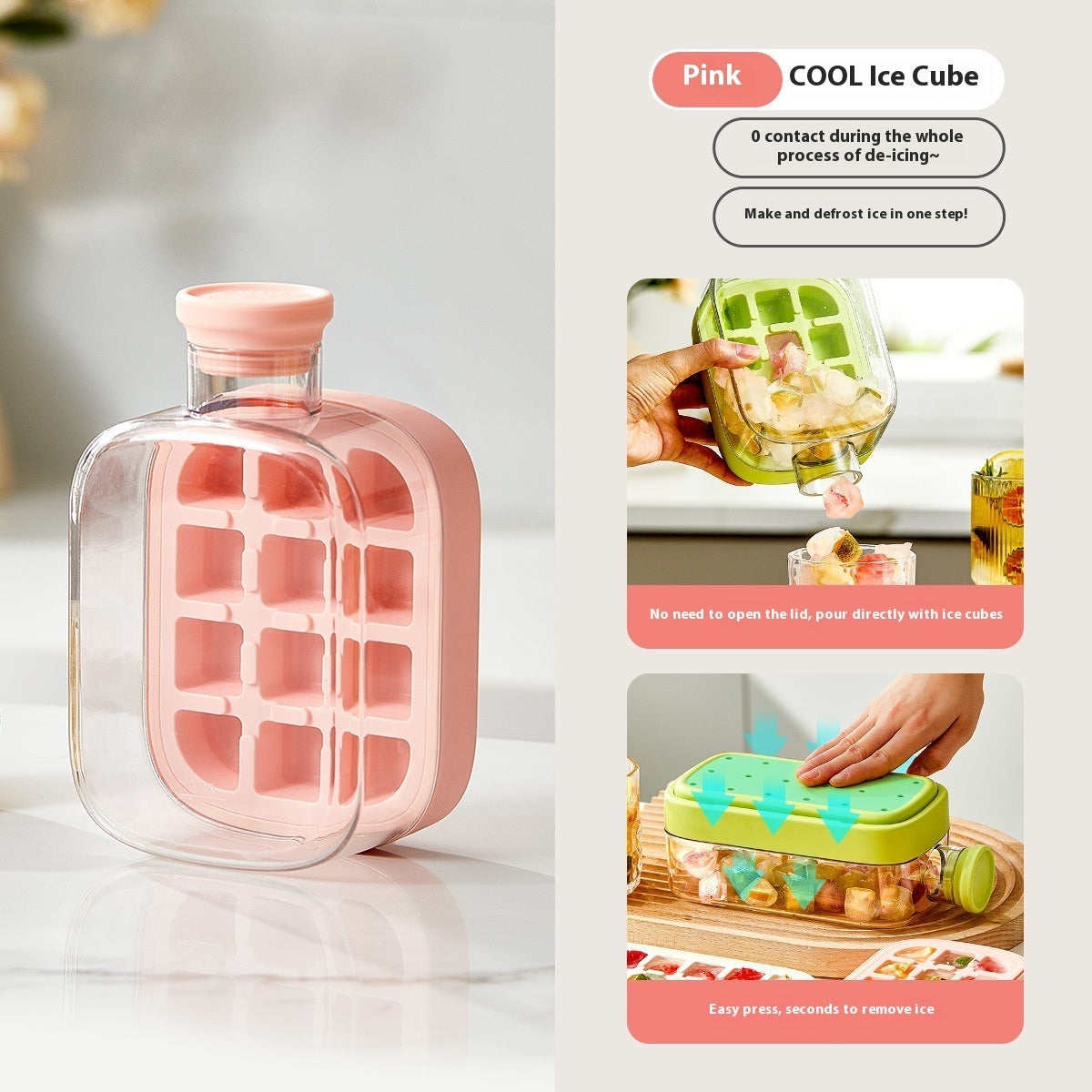One-Click Molding Cooling Cup,Instant Ice Maker,Zero-Contact Design,Straw Included,Curling Mold,Portable & Stylish Chilled Drink - Lumina shop