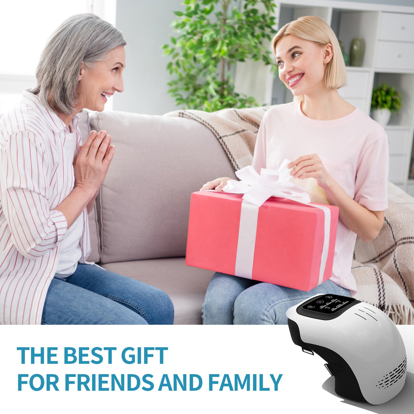 Intelligent Home Use Electric Intelligent Kneading Heating Knee Massager Rechargeable Pain Relief Infrared Laser Vibration Knee Massager - Lumina shop