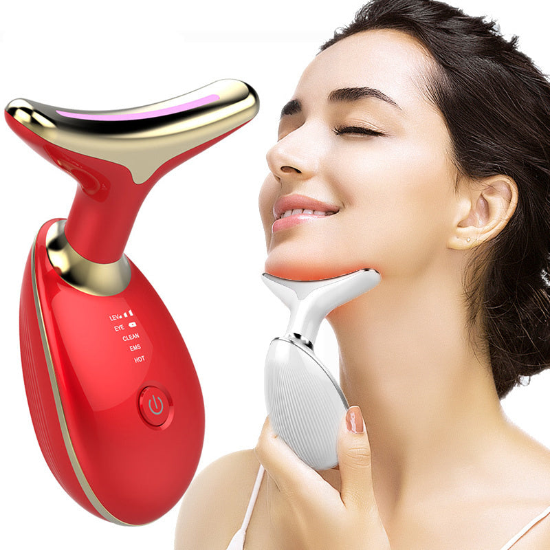EMS Thermal Neck Lifting And Tighten Massager Electric Microcurrent Wrinkle Remover - Lumina shop