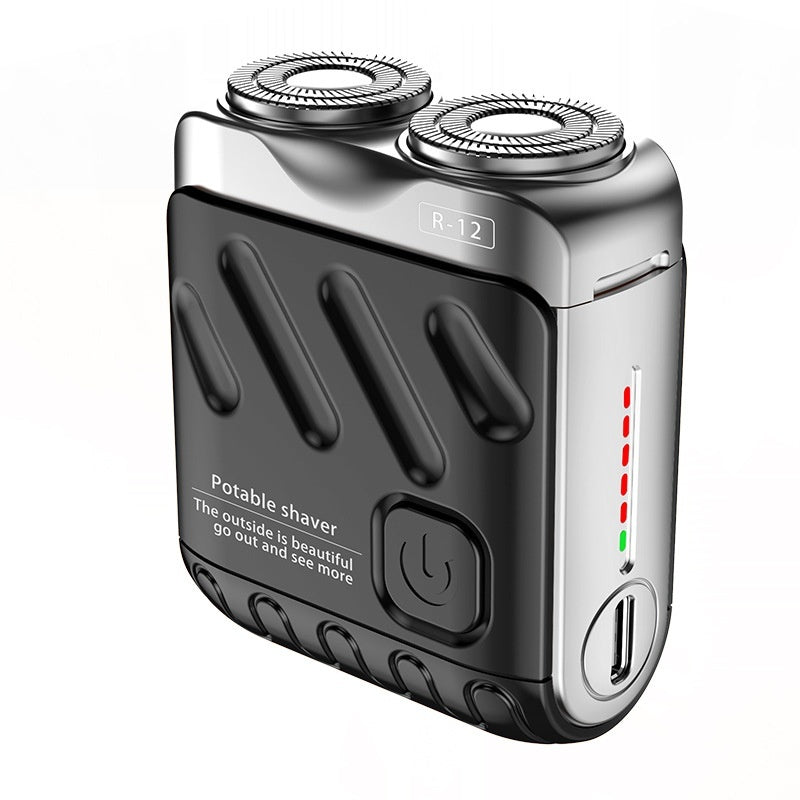 Portable Rotary Dual Ring Electric Shaver Men Travel Mini Shaver Blade Head Rechargeable Pocket Razors - My Store