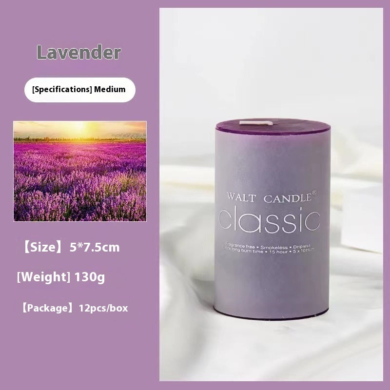 Cylindrical Color Aromatherapy Candle Brilliant Fragrance Candle Smokeless Candles - Lumina shop