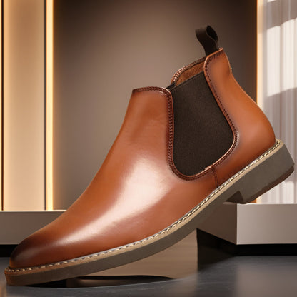 Men's Boots Plus Size British Style Leather Boots Youth All-matching - Lumina shop