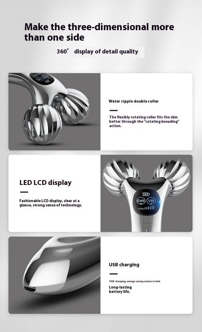 Facial Massager – Facial Lifting & Tightening Roller Face Slimming Device | Luminashop