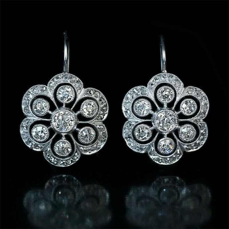 Wedding Travel Accessories Geometric Round Zircon-like Earrings - Lumina shop