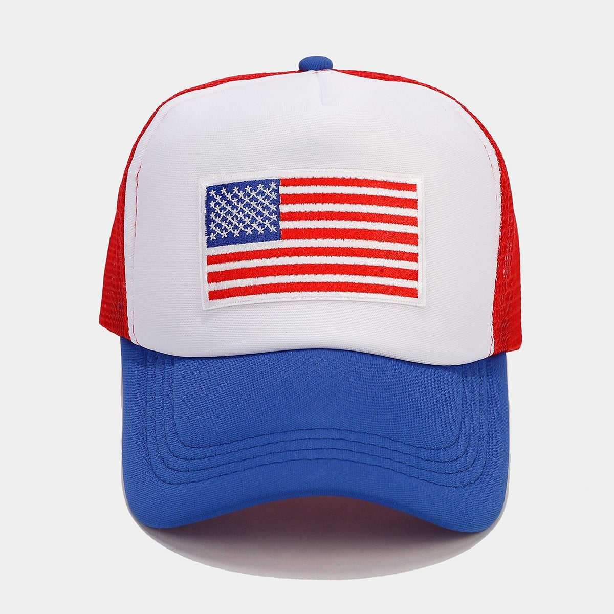 Red And Blue Contrast Mesh Breathable Space Cotton Baseball Cap - Lumina shop