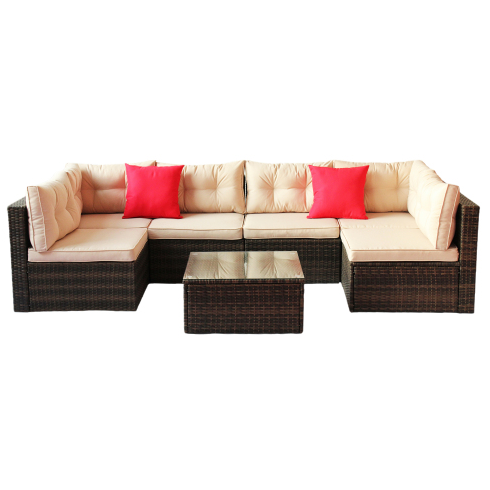 Patio Furniture Set – PE Rattan Sectional Garden Furniture Corner Sofa Set | Luminashop