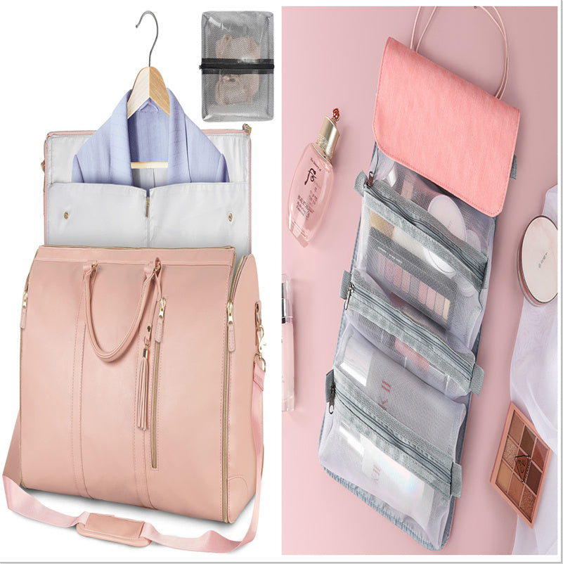 Large Capacity Travel Duffle Bag Women's Handbag Folding Suit Bag Waterproof Clothes Totes - My Store
