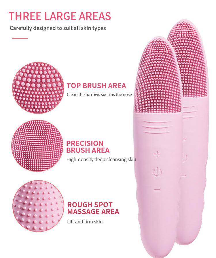 New Silicone Face Washing Instrument – Electric Facial Cleansing Brush & Massager | Luminashop
