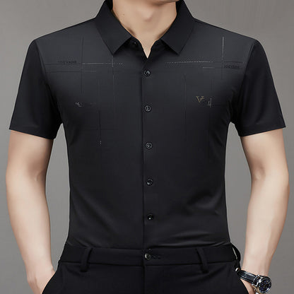 Summer New Men's Short-sleeved Shirt Seamless Business Shirt - Lumina shop