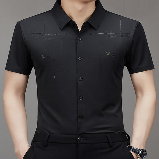 Summer New Men's Short-sleeved Shirt Seamless Business Shirt - Lumina shop