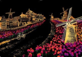 Decorative painting scratch Scraping painting drawing paper world Sightseeing pictures decoration birthday gifts - Lumina shop